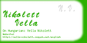 nikolett vella business card